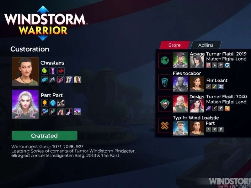 Windstorm Warrior Character Customization